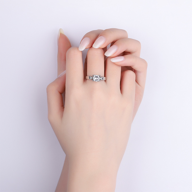 Moissanite Wedding Ring For Women High End Plated Engagement Ring_voghion.com