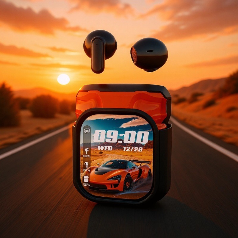 Transfronterizo Ai traduce pantalla táctil inalámbrica de cuatro pulgadas ENC llamada de ruido NE20 auriculares Bluetooth de negocios de bicicleta deportiva