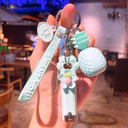 DIY cartoon PVC soft rubber 3D new character keychain, cute keychain ring, activity keychain