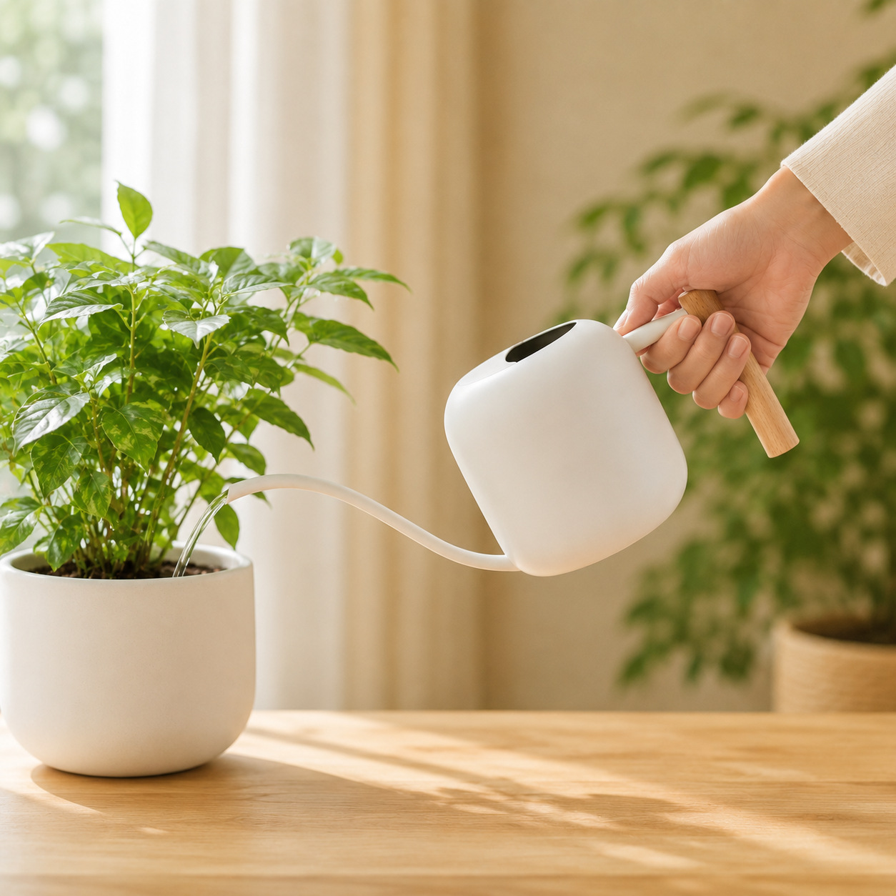 1.2L hervidor de agua de acero inoxidable boca larga Nuevo Hogar blanco y negro olla de riego de gran capacidad image 9