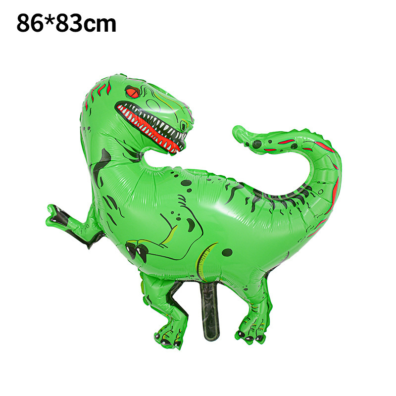Globos de aluminio con diseño de animales de dibujos animados con temática de dinosaurios para decoraciones de fiestas de cumpleaños infantiles image 17