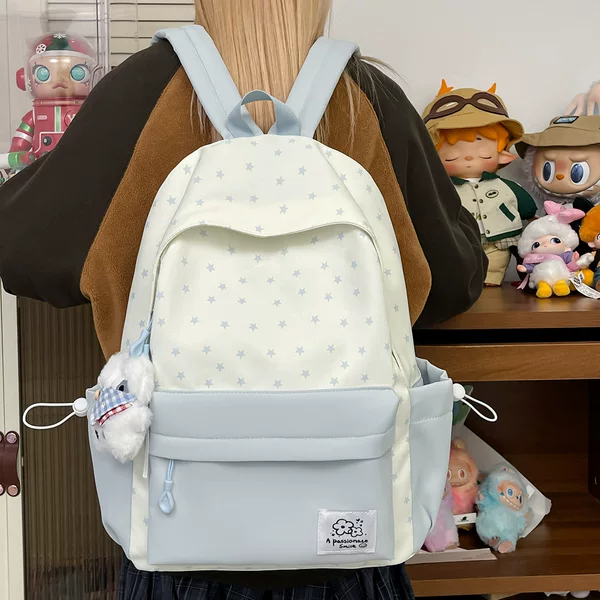 School Bag Ins Style Niche Junior High School Girls and High School Students 2025 New High-Looking Large-Capacity Women's Backpack Shoulder Bag