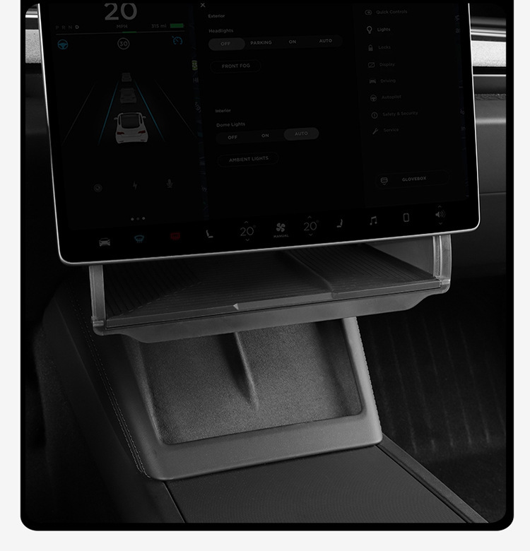 Suitable for Tesla's New Model 3 Central Control Screen, Trunk, Under-Screen Storage Box, and Storage Cart