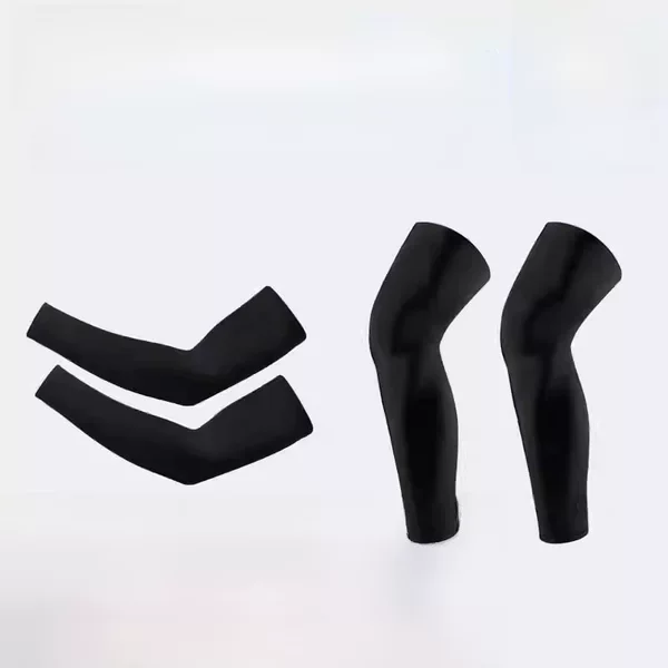 Sun Protection Leg Cover Men's and Women's Riding Ice Silk Sleeve Basketball Knee Pad Outdoor Fitness Leg Protector Cold Socks Foot Cover