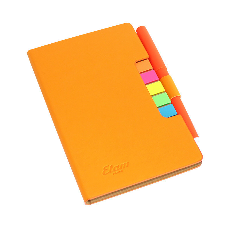 Post-it creativo cuaderno de notas PU combinado conjunto de post-it cuaderno de notas cuero cuaderno de notas mayorista