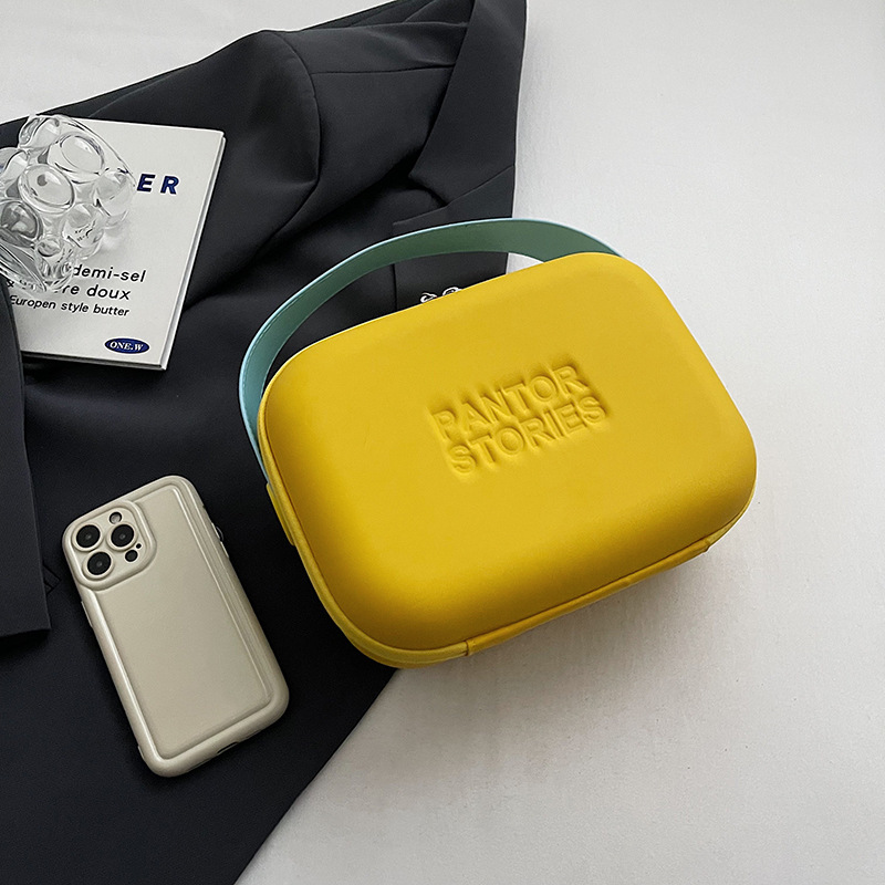 Bolsa de cosméticos portátil de dopamina 2024 nueva moda coreana nicho maleta de viaje de negocios caja de almacenamiento de silicona portátil