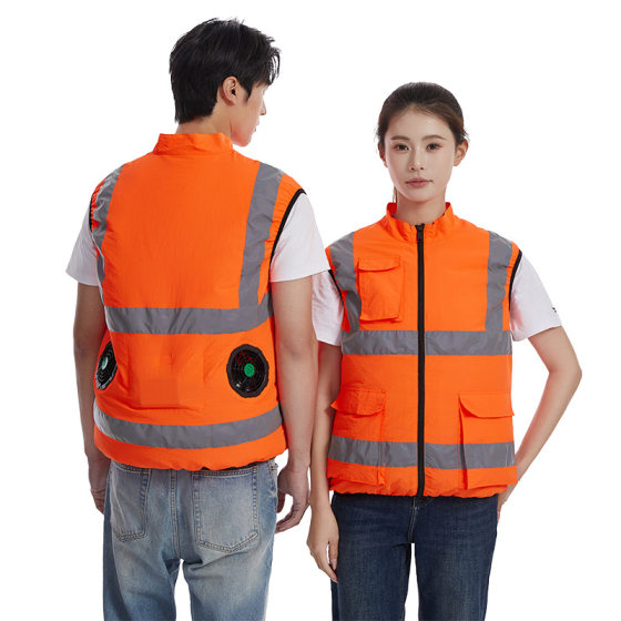 New outdoor cooling air conditioning overalls men's sanitation road administration reflective strip fan clothing summer air conditioning clothing vest