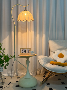 ✅ Cream-Style Floor Lamp, Living Room Sofa, Storage Rack, Side Table, Atmosphere Lamp, Bedroom Bedside Table, Integrated Table