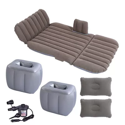 Car inflatable bed, car mattress, Vehicle-mounted inflatable bed - default-item-huiqi-37-can-sit-or-lie-down-flocked-gray-with-gear-electric-pump-special-price-clearance
