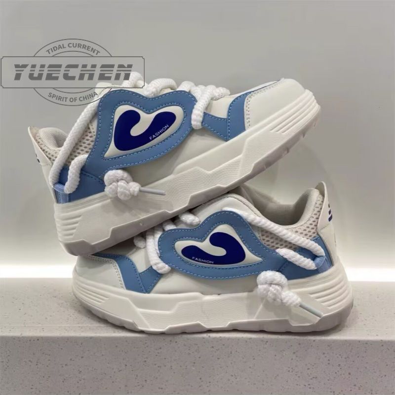 2024 nuevo fondo grueso ins viento academia retro retro zapatos de padre de moda callejera pareja zapatillas deportivas de trotar