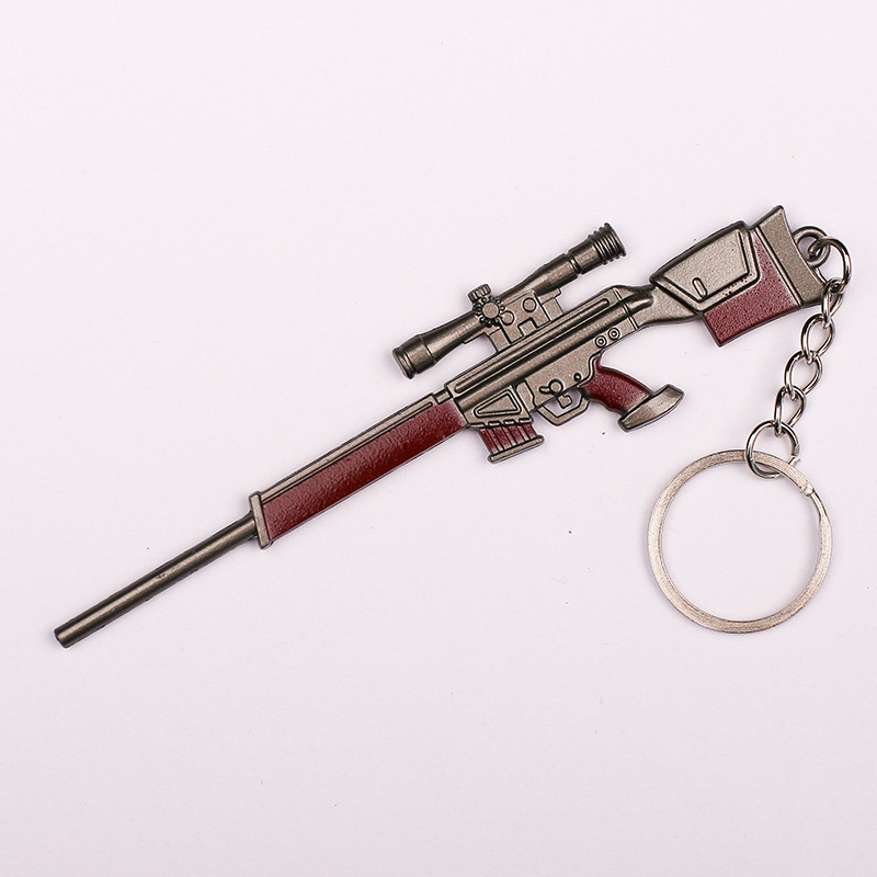 鶏のキーホルダーを食べて、息を止めて、周辺の三級フライパン98kawm武器模型の置物12cmの景品を求めます。|undefined