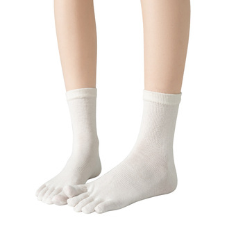 高含量蚕丝袜子女吸汗瑜伽袜专业防滑普拉提五指袜运动健身袜定制
