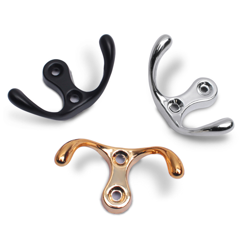 Simple Wardrobe Clothes Hook Single Hook Solid Coat Hook Clothes Hook Living Room Bathroom Door Rear Hook Wall Hook