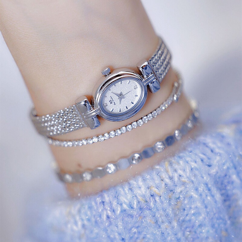 Bs Popular Watch Manufacturer Direct Sales Export Wristwatch Vintage Jewelry Light Luxury Style Small Silver Watch Wheat Ear Women's Watch Fa1837