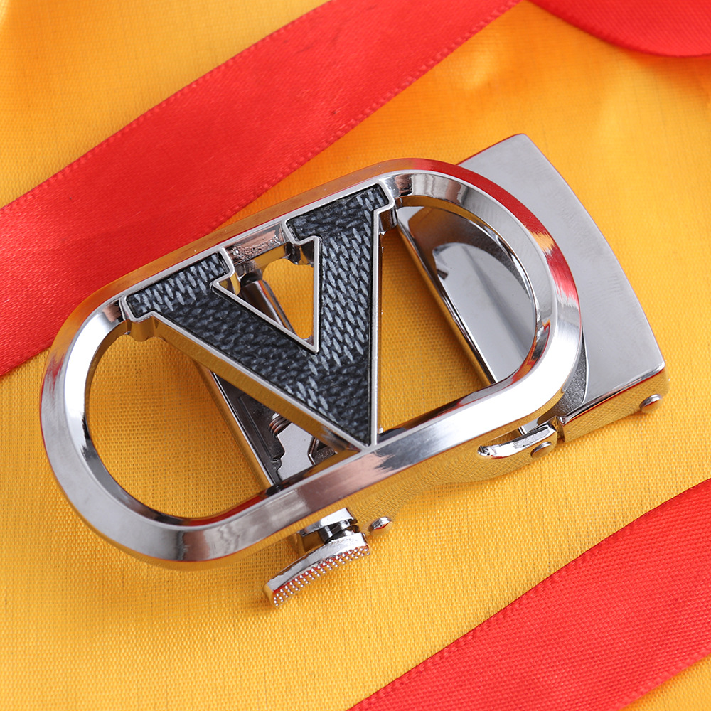 Hongsheng hebilla de fábrica hebilla automática cinturón de cuero cabeza de aleación hebilla de cinturón cabeza hebilla de parche a cuadros