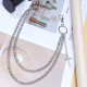 European and American cross-border jewelry stainless steel cross punk double-layer pants chain personalized fashion hip-hop pants decorative waist chain
