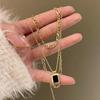 Black necklace, chain for key bag , simple and elegant design, internet celebrity