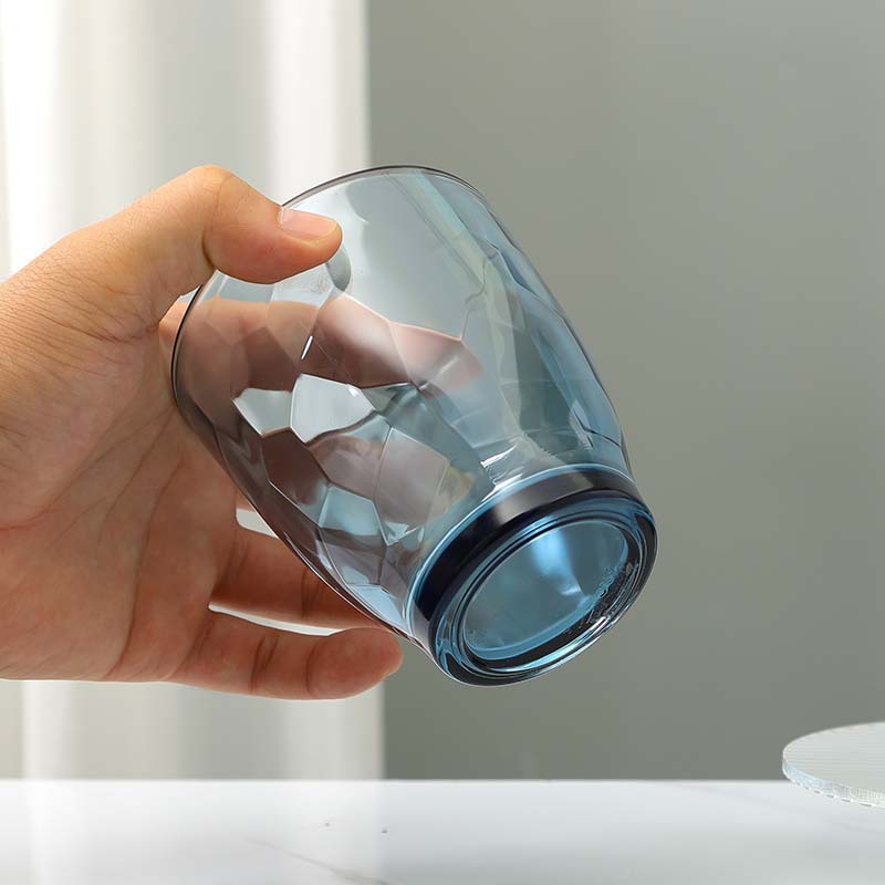 Tazas de vidrio temperado restaurantes de alta calidad tazas de agua de burbujas coloridas tazas de enjuague bucal de diamante tazas de agua gruesas a alta temperatura