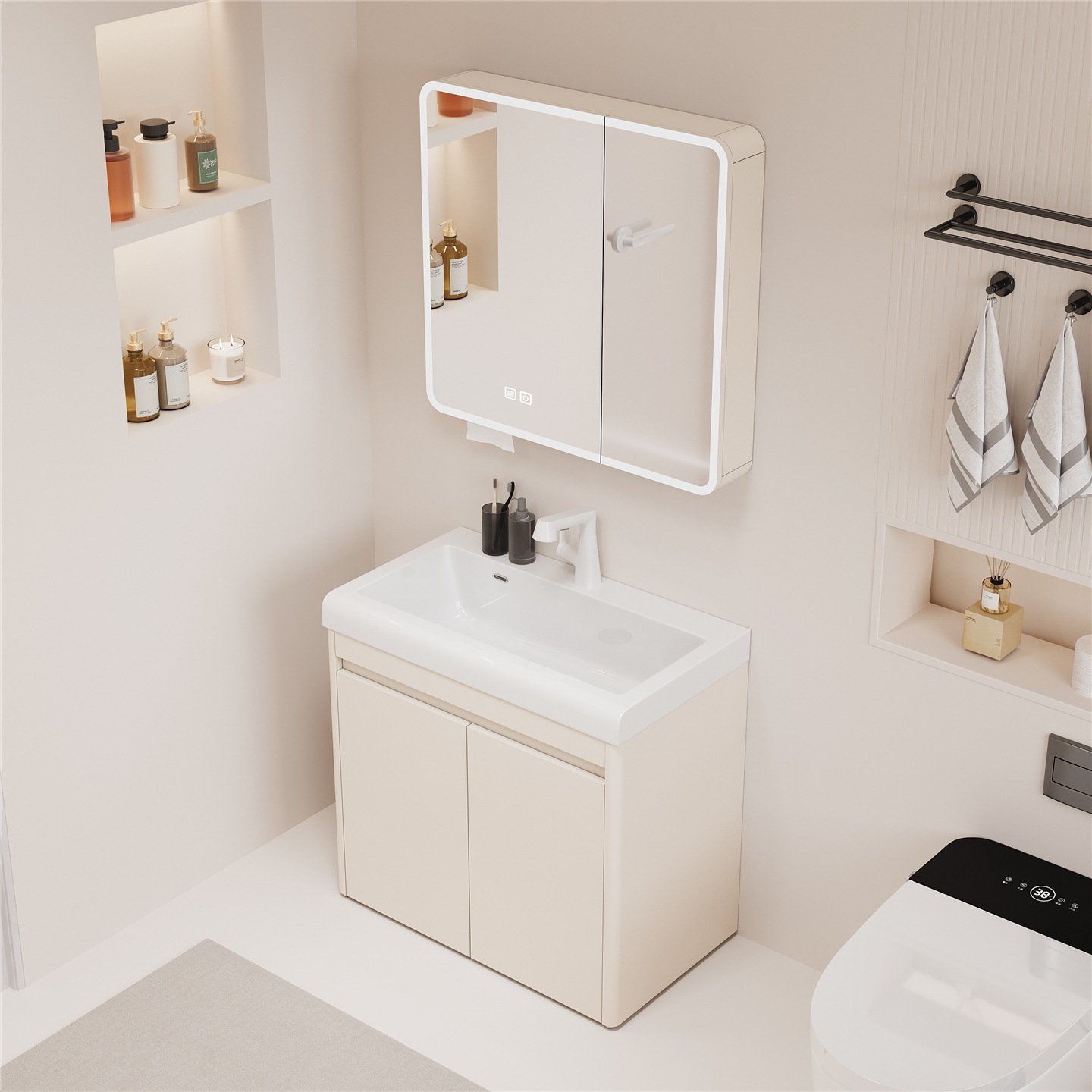 gabinete de baño de piso cerámica integral baños combinación de baños marinos para aumentar y profundizar la bañera del estómago balcón armario de lavandería