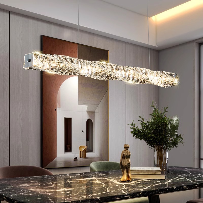 Lámpara de candela alrededor de la habitación comedor protección de ojos dormitorio 2024 sensación de sala de estar luz de alta frecuencia lámpara de cristal parpadeante sin nuevo lujo