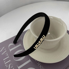 高級感絲絨發箍女秋冬高顱頂顯臉小頭箍洗臉壓發防滑發捆發卡頭飾