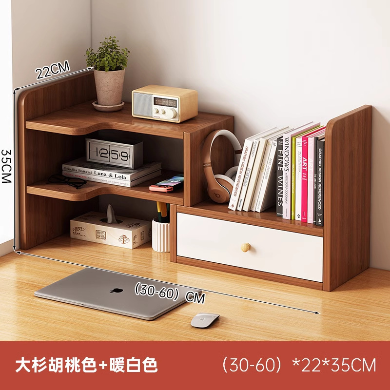 Escritorio de oficina estantería almacenamiento estante estudiante escritorio almacenamiento estante dormitorio escritorio simple multi-capa pequeña librería