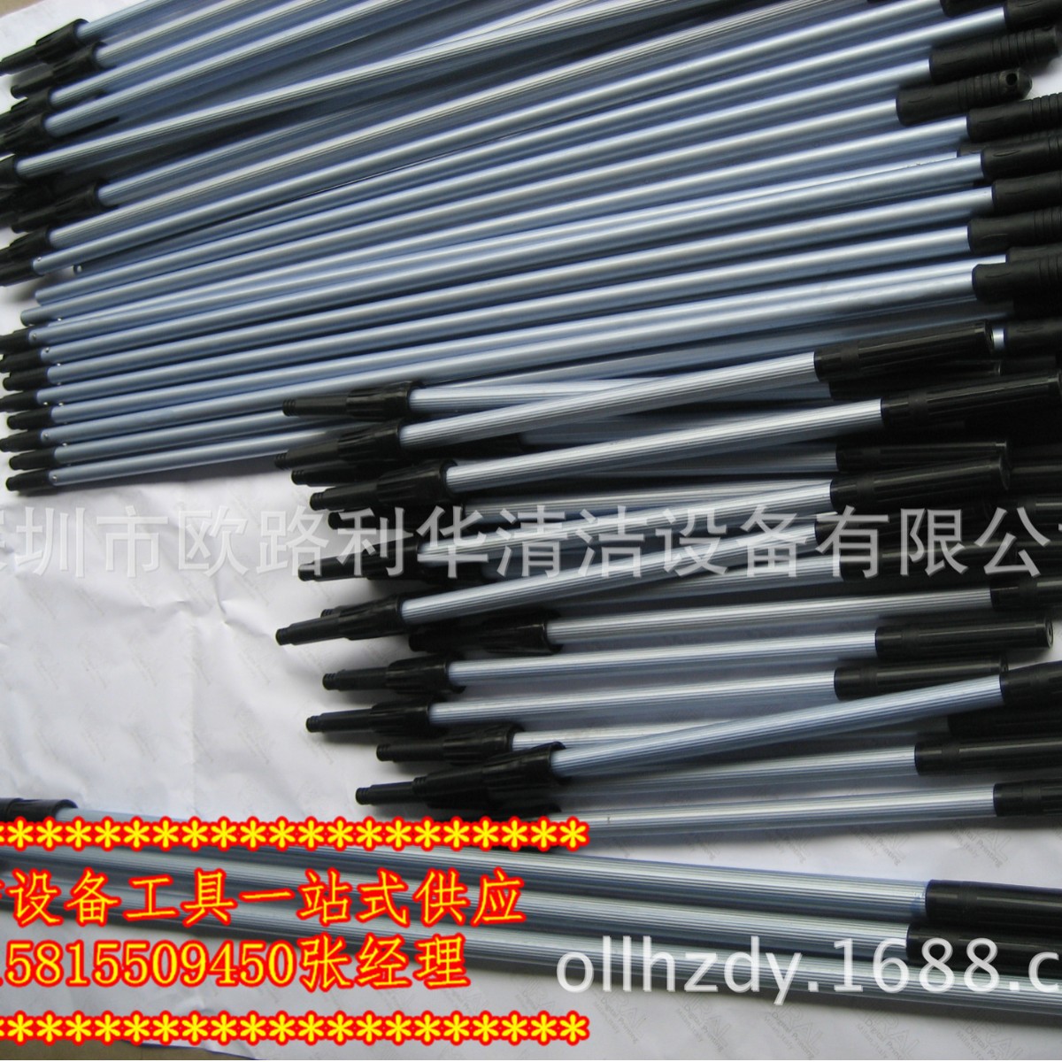 保洁用品 清洁设备用品 外墙伸缩杆 贴广告长杆 6M三节可伸缩