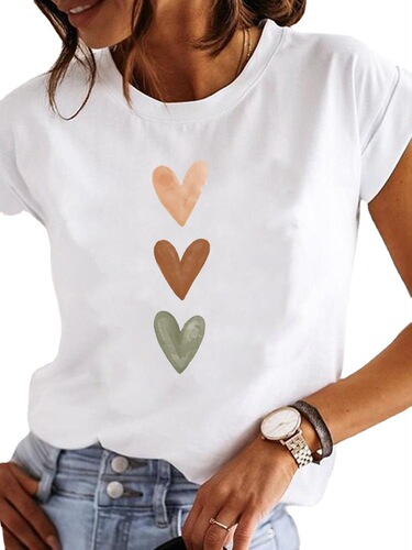 2024 Cross-border T-shirt AliExpress Amazon Independence Station Women's Wear Short-sleeved Wish Hot Spot TEMU