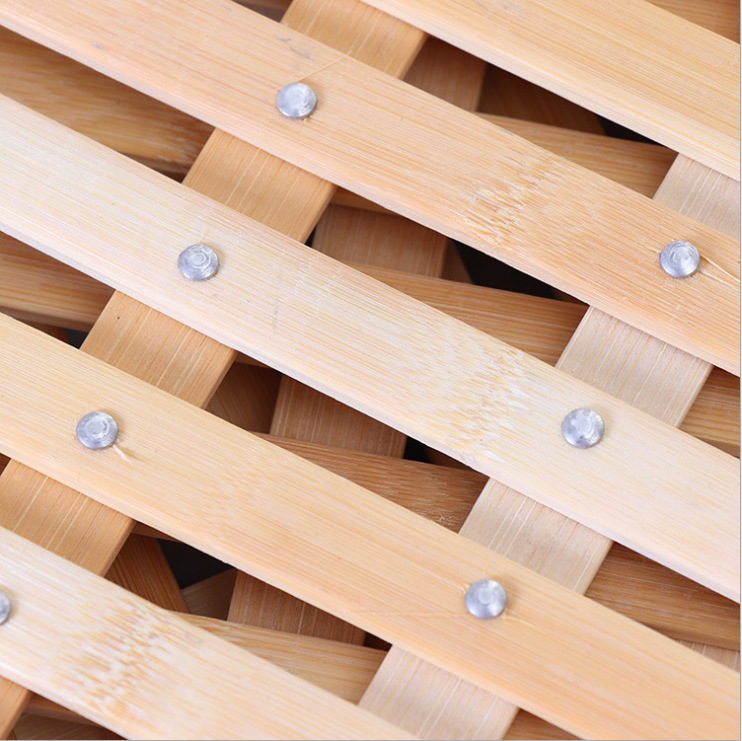 Bamboo Slats Stainless Steel Trivet Waterproof Paddle Wok Steamer with Thick Bamboo Steam Sheets Large Edge-Bound Bamboo Basket Steamer Earth Oven Steamer