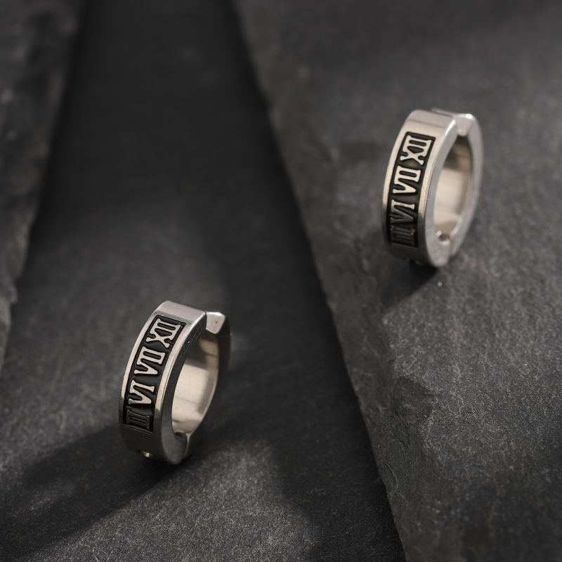 Titanium Steel Material 1 Pair Hip-Hop Punk Geometric Plating Titanium Steel Ear Cuffs