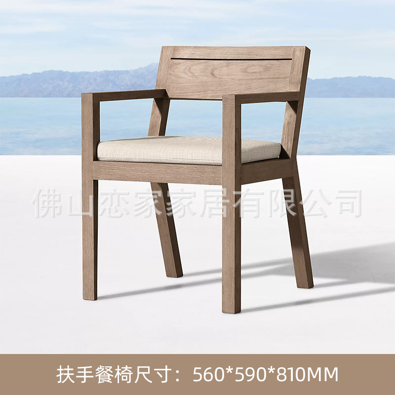 Terraza completa de teca al aire libre americana Terraza Ocio B & B Jardín Jardín Al aire libre Solárium de madera maciza Sofá Silla