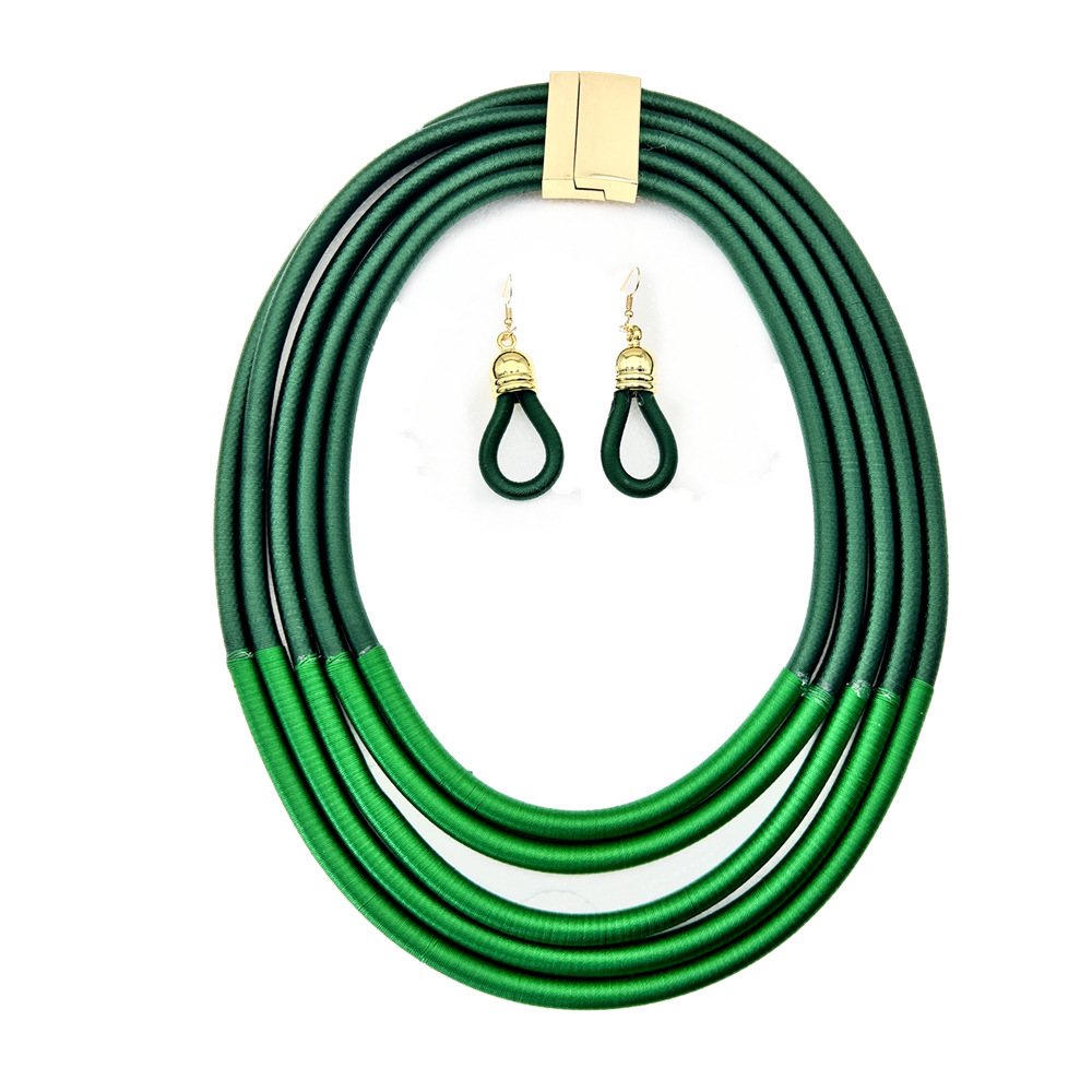 238g Weight Jewelry Set Classification Earrings + Necklace Quantity Holiday, Daily Occasion Mixed materials Material Color Block Pattern Women's Gender Epoxy Design Casual, Ethnic Style Style Casual Ethnic Style Color Block Mixed Materials Epoxy Women's Jewelry Set 11