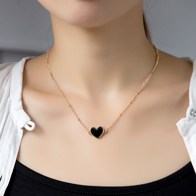 simple heart thin necklace wholesale Nihaojewelry