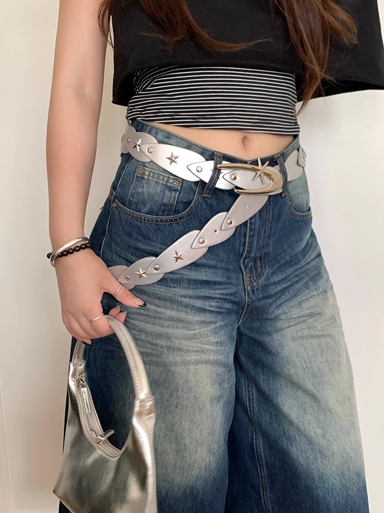 Y2k Spice Girl Star Gürtel Weibliche Nische Design Sinn Subkultur Vielseitige Taille Kette Punk Stil Taille Gürtel Zubehör_voghion.com