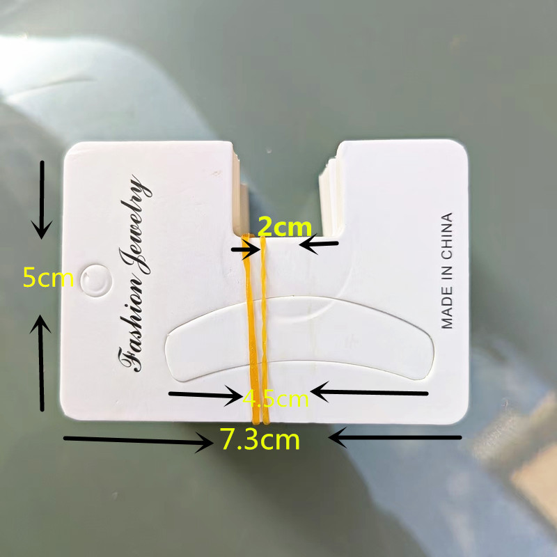 100 hojas de un paquete de tarjetas de horquilla, tarjetas de clip largas y cortas de estilo coreano, tarjetas de papel de cartón con clip para puestos callejeros