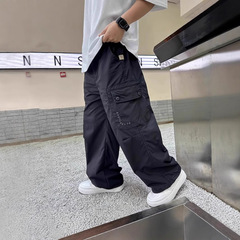 男童阔腿裤春秋款2025新款儿童装韩版休闲直筒工装裤子大童春装潮