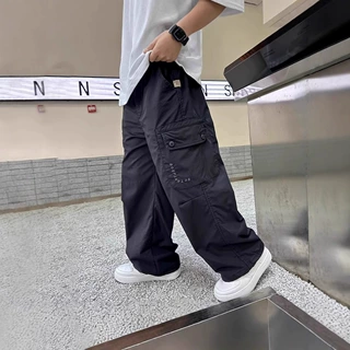 男童阔腿裤春秋款2025新款儿童装韩版休闲直筒工装裤子大童春装潮
