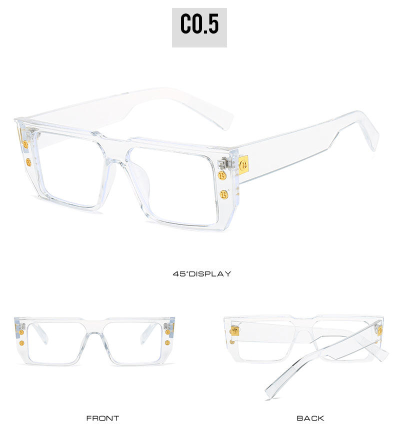 Retro Leopard Ac Square Full Frame Optical Glasses display picture 1