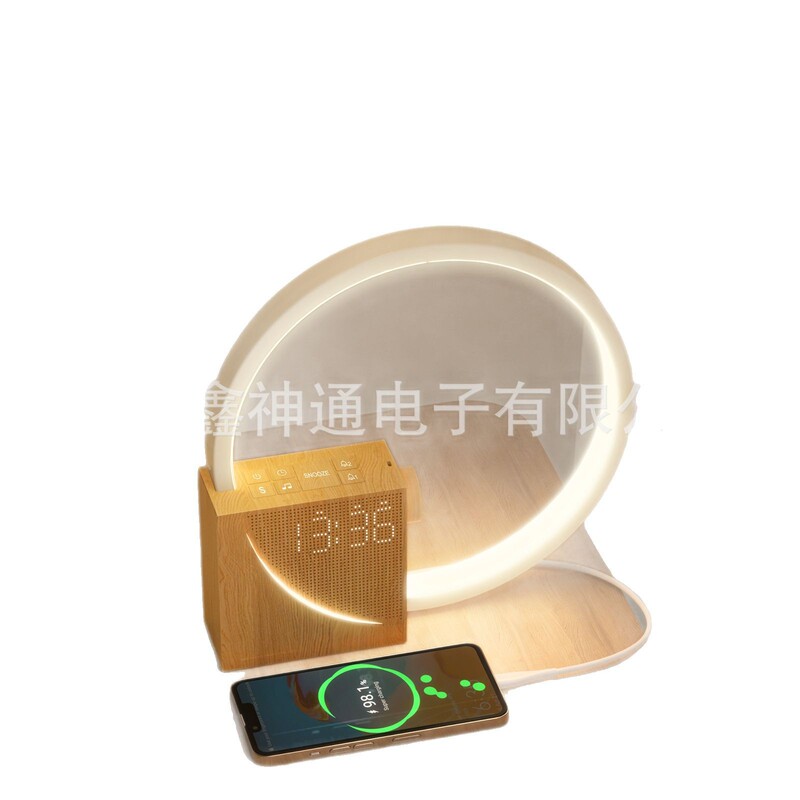 2025アップグレードの太陽覚醒灯白騒音10w充電器が小夜灯の目のベッドの目覚まし時計に触れる|undefined
