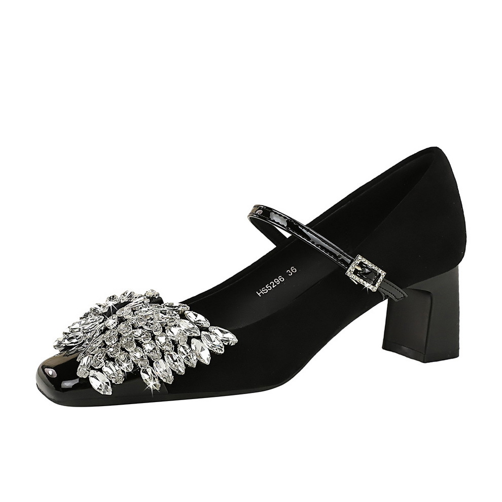 Rhinestone Suede Stiletto Heels For Parties And Evening Events_voghion.com