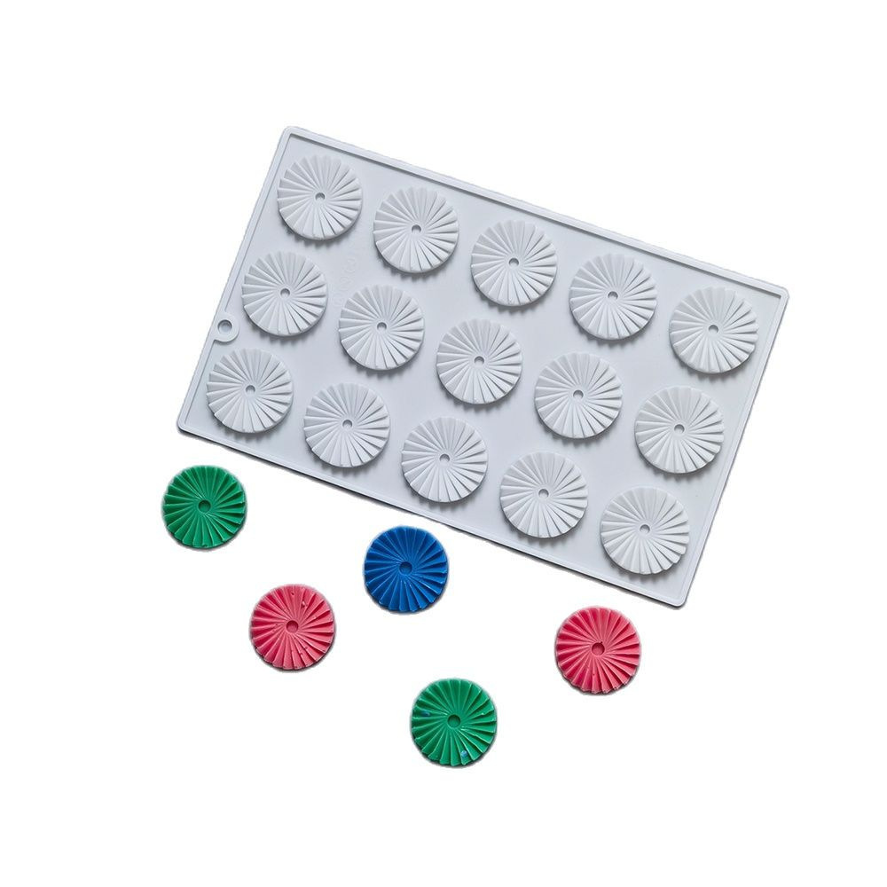15 molde de pastel de flores rotativas 589 chocolate molde de silicona pudín molde de pastel de postre jabón utensilios