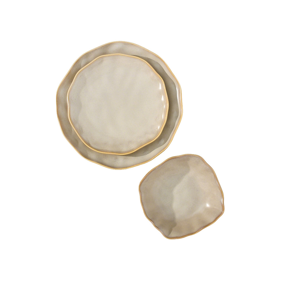 Tazos de cerámica, utensilios y palillos de alto valor de apariencia, cubiertos frescos pequeños, set simple de platos japoneses