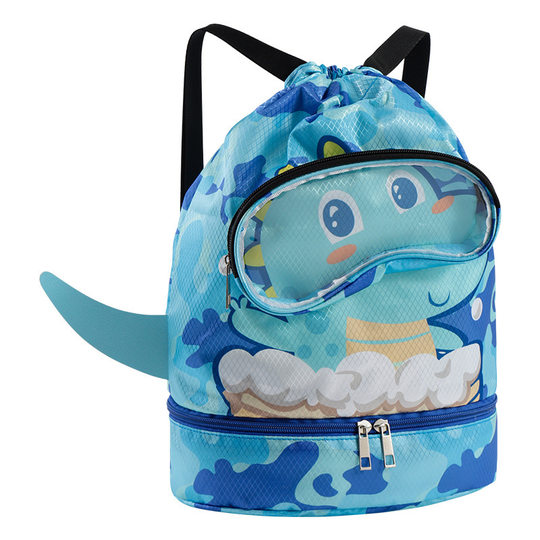 Children's Swimming Storage Bag Dry and Wet Separate Waterproof Wash Storage Bag Student Children's Cute Beach Backpack