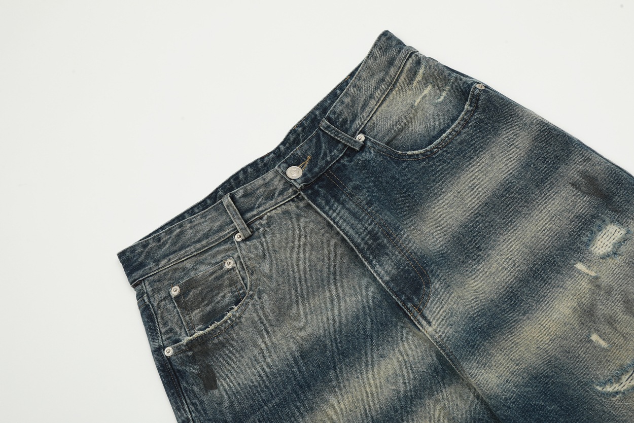 YON MODISH Herrenbekleidung 2024 Herbst Neues Produkt Meichao High Street Gewaschene und gebrauchte Cowboyhose_voghion.com