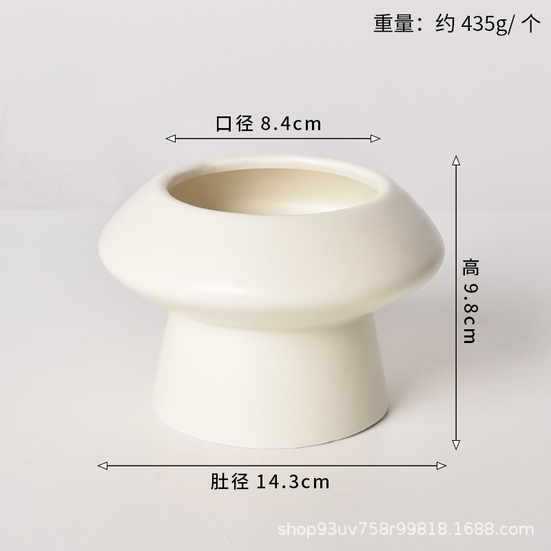 Pot de cerámica crema INS lujo ligero de alto nivel sensación de plantación de orquídeas mariposa simple orquídeas plantación de pot de porcelana blanca Dehua