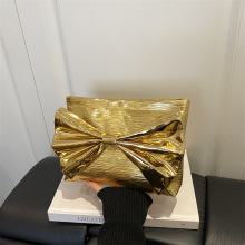 韩版简约蝴蝶结新款时尚2026潮流个性化妆包晚宴大容量质感手拿包