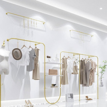 服装店展示架U型落地式女装童装店服装架简约铁艺上墙服装展示架