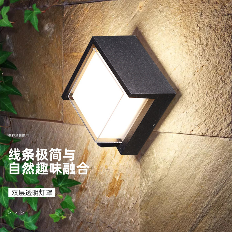 Retro al aire libre impermeable LED lámpara de pared balcón lámpara de pared exterior patio de plástico al aire libre nueva lámpara de pared de ahorro de energía china