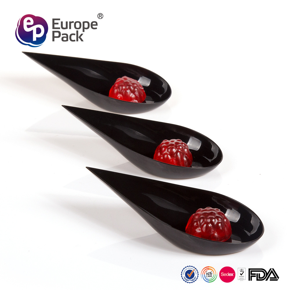 Copa de mousse desechable Taza de postre PS Taza de plástico Taza de pudín Taza redonda de punto de fábrica Taza cuadrada