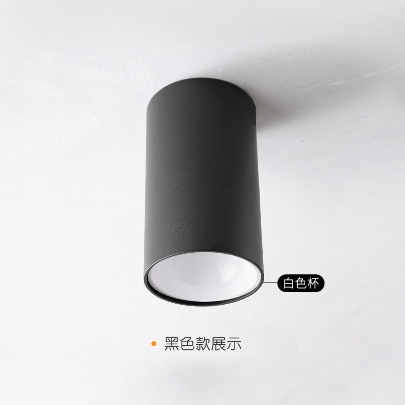 LED superficie montada downlight COB superficie montada proyector agujero-libre techo downlight redondo 15w18w24w tienda lámpara de techo